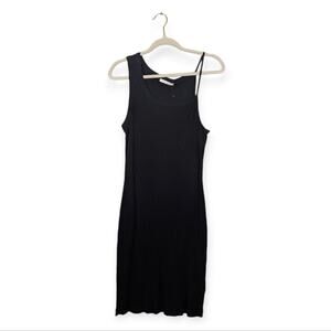 NWT John Elliott Black Cotton Ribbed Tank Dress